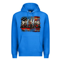 True Royal God bless America  4th of July Premium Hoodie - CowGirlArtShop