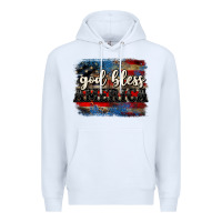 White God bless America  4th of July Premium Hoodie - CowGirlArtShop