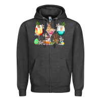 Charcoal Heather Easter wine glasses Easter Day Zipper Hoodie - HowdyJamesFarm