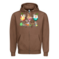 Chestnut Easter wine glasses Easter Day Zipper Hoodie - HowdyJamesFarm