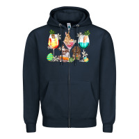 Navy Easter wine glasses Easter Day Zipper Hoodie - HowdyJamesFarm