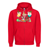 Red Easter wine glasses Easter Day Zipper Hoodie - HowdyJamesFarm