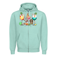 Seafoam Easter wine glasses Easter Day Zipper Hoodie - HowdyJamesFarm