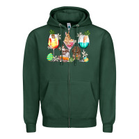 Sports Green Easter wine glasses Easter Day Zipper Hoodie - HowdyJamesFarm