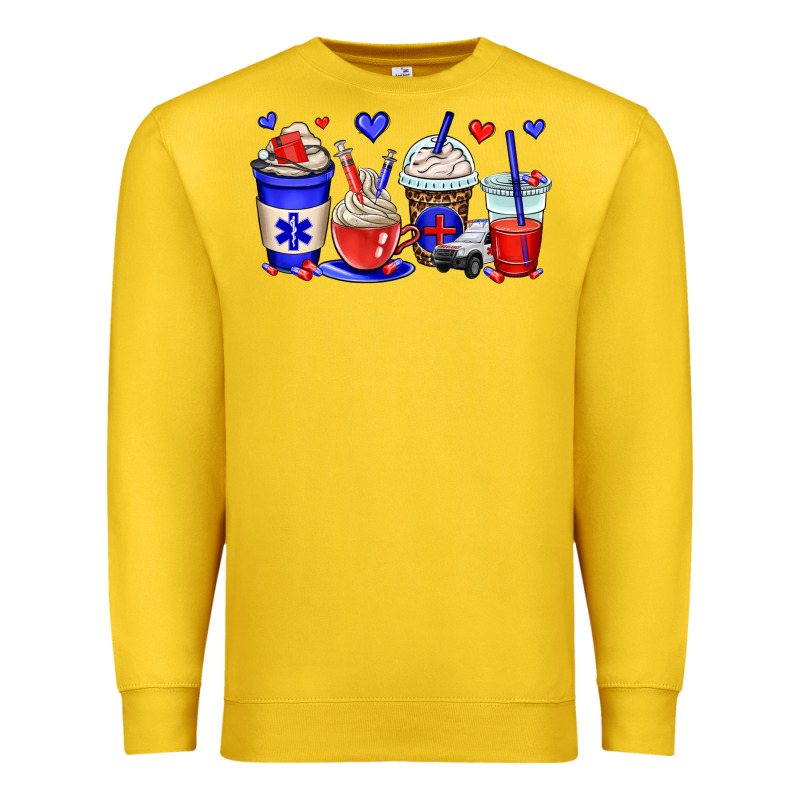 Emt Emergency Medical Technician Coffee Cups Premium Sweatshirt by OliviaCreatesArt | Teevron