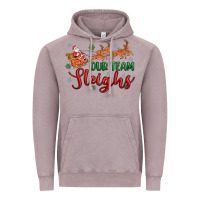 Vintage Zinc our team sleigh Vintage Hoodie - MaliasSmallBusiness