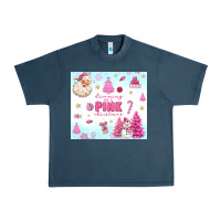 Midnight Navy dreaming of a pink christmas Urban Heavy Tee - MaliasSmallBusiness