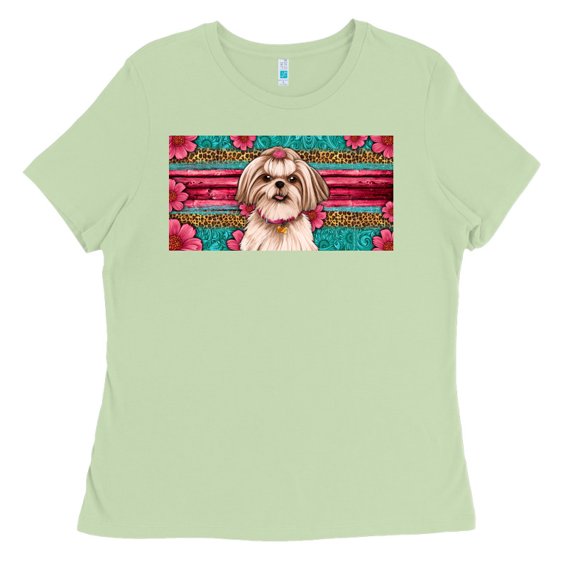 Shih Tzu License Plate Ladies Tee by Artiststas | Teevron