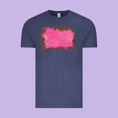 Gemstone Pink Leopard Background Vintage Tee Designed By Jahusdesignshop