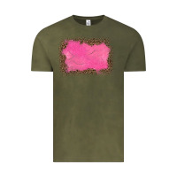Vintage Olive gemstone pink leopard background Vintage Tee - JahusDesignShop