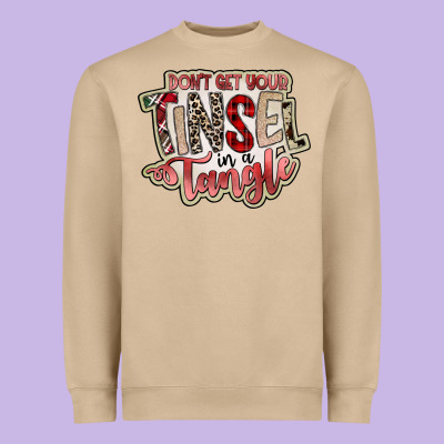 Dont Get Your Tinsel In A Tangle Heavyweight Sweatshirt Designed By Sublimationcraftshop