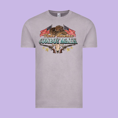Make America Cowboy Again Vintage Tee Designed By Nancycooperartshop