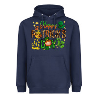 Navy Happy St. Patrick's Day Heavyweight Hoodie - HowdyJamesFarm
