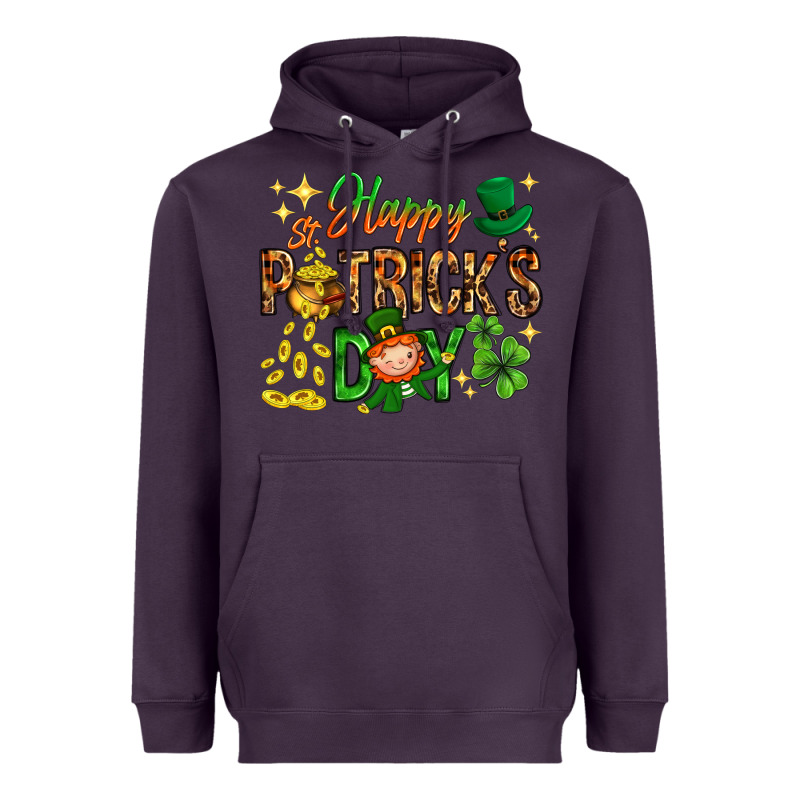 Happy St. Patrick's Day Heavyweight Hoodie by HowdyJamesFarm | Teevron