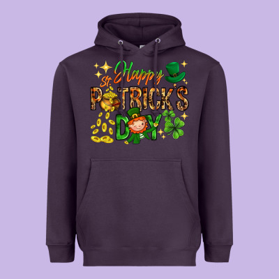 Happy St. Patrick's Day Heavyweight Hoodie Designed By Howdyjamesfarm