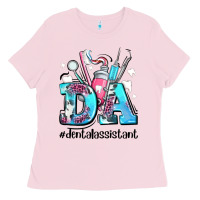 Bubblegum Pink da dental assistant Ladies Tee - AdoDesignShop