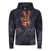 Cloud Black Floral Leopard Peace Sign Vintage Hoodie - Jasminsmagicworld