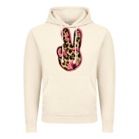 Vintage Artic Floral Leopard Peace Sign Vintage Hoodie - Jasminsmagicworld