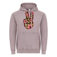 Vintage Zinc Floral Leopard Peace Sign Vintage Hoodie - Jasminsmagicworld