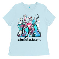 Baby Blue da dental assistant Ladies Tee - AdoDesignShop