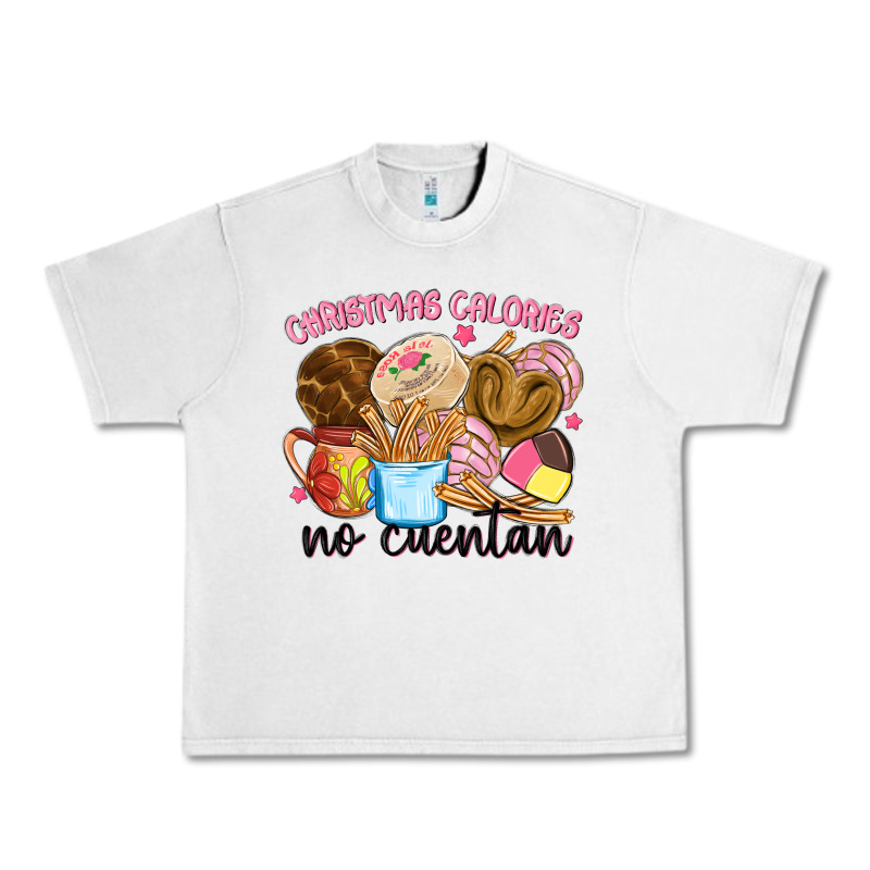 Christmas Calories No Cuentan Urban Heavy Tee by MaliasSmallBusiness | Teevron