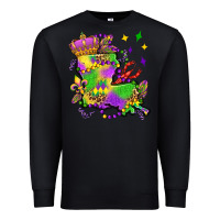 Black louisiana map mardi gras olivia Premium Sweatshirt - OliviaCreatesArt