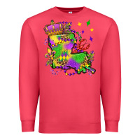 Louisiana Map Mardi Gras Olivia Premium Sweatshirt | Teevron