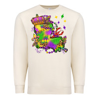 Sandshell louisiana map mardi gras olivia Premium Sweatshirt - OliviaCreatesArt