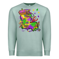 Seafoam louisiana map mardi gras olivia Premium Sweatshirt - OliviaCreatesArt