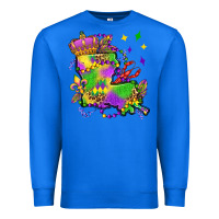 True Royal louisiana map mardi gras olivia Premium Sweatshirt - OliviaCreatesArt
