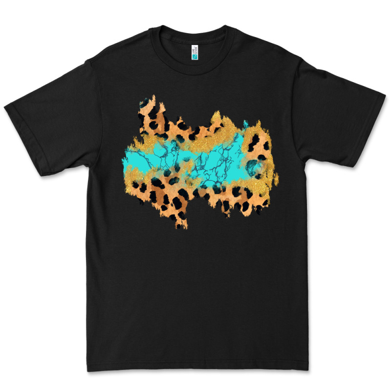 Glitter Leopard Turquoise Patch Premium Tee by AdoDesignShop | Teevron