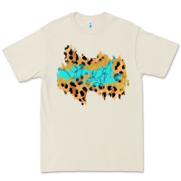 Bone glitter leopard turquoise patch Premium Tee - AdoDesignShop