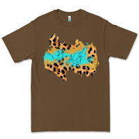 Cacao glitter leopard turquoise patch Premium Tee - AdoDesignShop