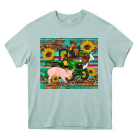 Arona western farm tractor pig rooster cow sunflowers Heavy Core Tee - Artiststas