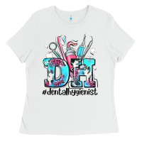 White d h dental hygienist Ladies Tee - AdoDesignShop