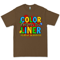 Cacao color outside the liner autism awareness Premium Tee - JahusDesignShop