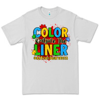 Dove Grey color outside the liner autism awareness Premium Tee - JahusDesignShop