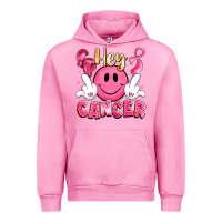 Fuchsia Pink hey cancer with middle fingers Urban Hoodie - LillyAllenDesigns