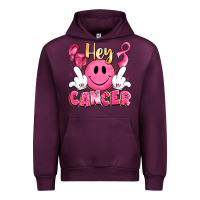 Mauve Wine hey cancer with middle fingers Urban Hoodie - LillyAllenDesigns