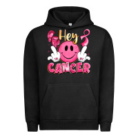 Pigment Black hey cancer with middle fingers Urban Hoodie - LillyAllenDesigns