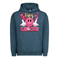 Pigment Midnight Navy hey cancer with middle fingers Urban Hoodie - LillyAllenDesigns