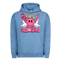 Pigment Pebble Blue hey cancer with middle fingers Urban Hoodie - LillyAllenDesigns