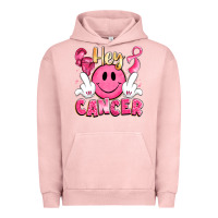 Pigment Salmon hey cancer with middle fingers Urban Hoodie - LillyAllenDesigns