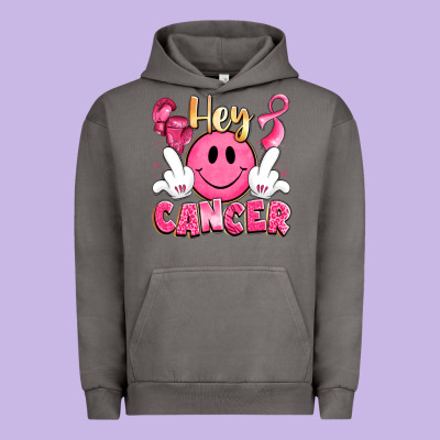 Hey Cancer With Middle Fingers Urban Hoodie Designed By Lillyallendesigns