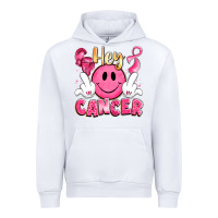 White hey cancer with middle fingers Urban Hoodie - LillyAllenDesigns