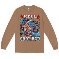 Reel Cool Dad Bass 4th Of July Long Sleeve Tee | Teevron