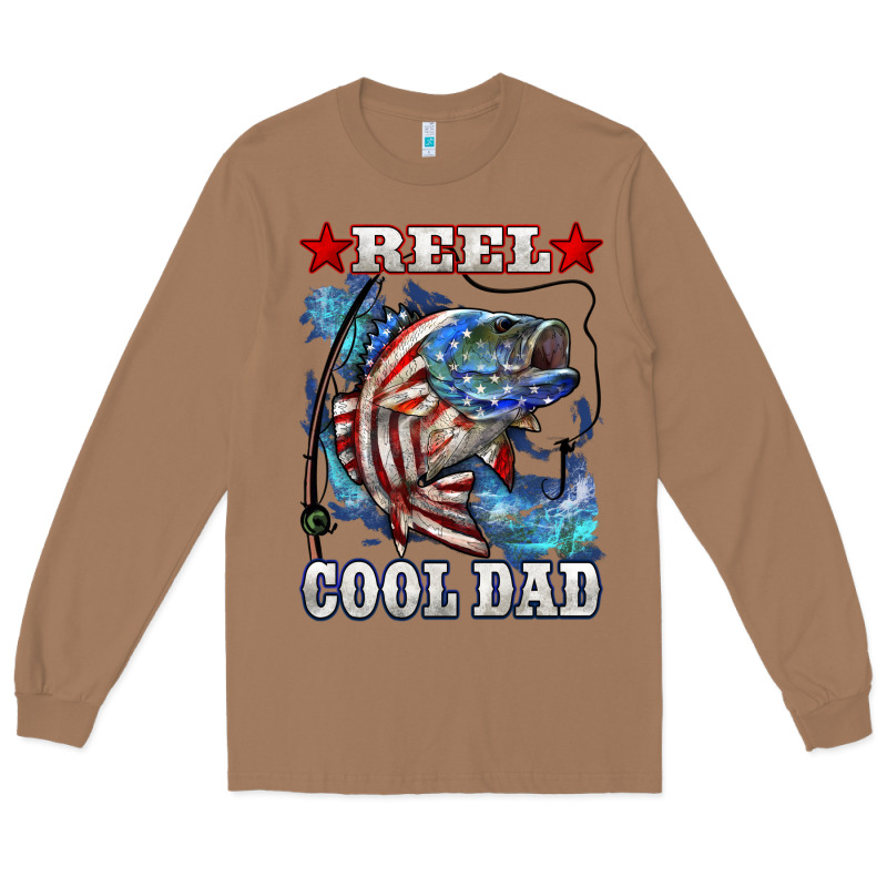 Reel Cool Dad Bass 4th Of July Long Sleeve Tee by LillyAllenDesigns | Teevron