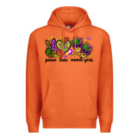 Carrot Peace Love Mardi Gras Premium Hoodie - HowdyJamesFarm