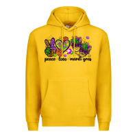 Lemon Peace Love Mardi Gras Premium Hoodie - HowdyJamesFarm