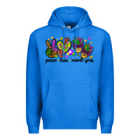 True Royal Peace Love Mardi Gras Premium Hoodie - HowdyJamesFarm